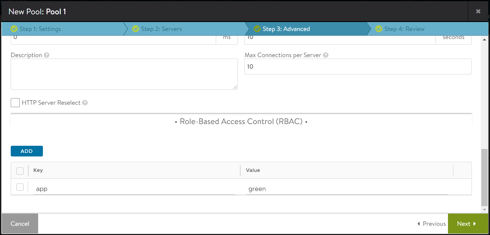 RBAC pool